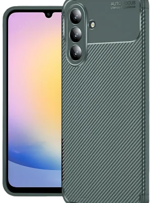 Newface Samsung Galaxy S25 FE Auto Focus Karbon Kapak - Koyu Yeşil