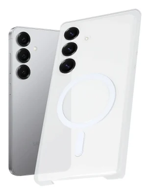 Newface Samsung Galaxy S25 Kılıf PC Zara Magsafe Şeffaf Kılıf - Şeffaf