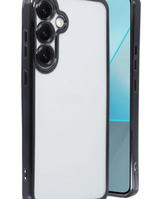 Newface Samsung Galaxy S25 Kılıf Razer Lensli Silikon - Siyah