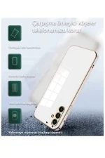 Newface Samsung Galaxy S25 Kılıf Volet Silikon - Beyaz - Görsel 2