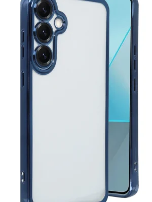 Newface Samsung Galaxy S25 Plus Kılıf Razer Lensli Silikon - Lacivert