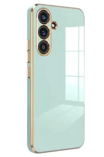 Newface Samsung Galaxy S25 Plus Kılıf Volet Silikon - Açık Yeşil