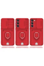 Newface Samsung Galaxy S25 Plus Kılıf Zuma Kartvizitli Yüzüklü Silikon - Lacivert - Görsel 3