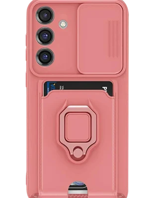 Newface Samsung Galaxy S25 Plus Kılıf Zuma Kartvizitli Yüzüklü Silikon - Pembe