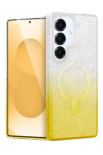 Newface Samsung Galaxy S25 Plus Pummel Shiny Magsafe Kapak - Gold