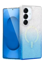 Newface Samsung Galaxy S25 Plus Pummel Shiny Magsafe Kapak - Mavi