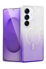 Newface Samsung Galaxy S25 Plus Pummel Shiny Magsafe Kapak - Mor