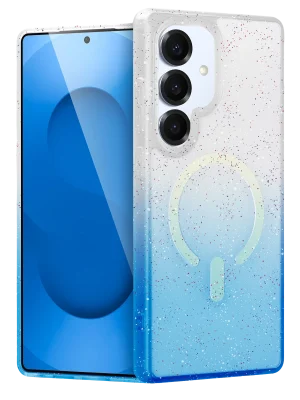 Newface Samsung Galaxy S25 Pummel Shiny Magsafe Kapak - Mavi