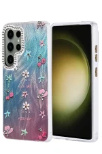 Newface Samsung Galaxy S25 Ultra Kılıf Blade Aynalı Desenli Kapak - Desen 4