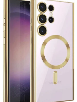 Newface Samsung Galaxy S25 Ultra Kılıf Kross Magneticsafe Kapak - Gold