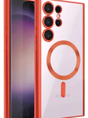 Newface Samsung Galaxy S25 Ultra Kılıf Kross Magneticsafe Kapak - Kırmızı