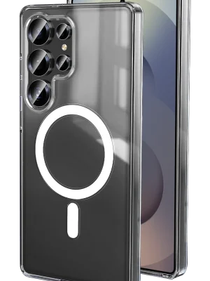 Newface Samsung Galaxy S25 Ultra Kılıf Magneticsafe Şeffaf Silikon - Şeffaf