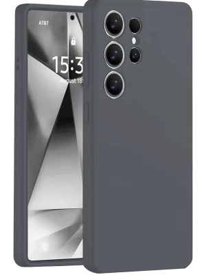 Newface Samsung Galaxy S25 Ultra Kılıf Nano içi Kadife Silikon - Gri