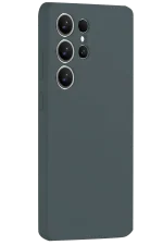 Newface Samsung Galaxy S25 Ultra Kılıf Nano içi Kadife Silikon - Koyu Yeşil - Görsel 2