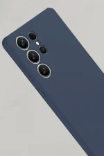 Newface Samsung Galaxy S25 Ultra Kılıf Nano içi Kadife Silikon - Lacivert - Görsel 3