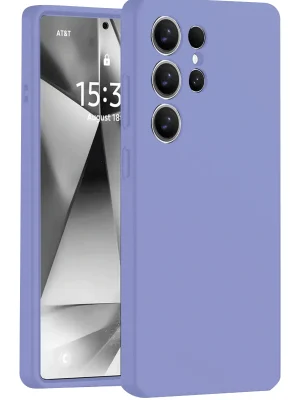 Newface Samsung Galaxy S25 Ultra Kılıf Nano içi Kadife Silikon - Lila