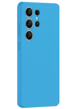 Newface Samsung Galaxy S25 Ultra Kılıf Nano içi Kadife Silikon - Mavi - Görsel 3