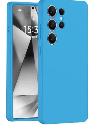 Newface Samsung Galaxy S25 Ultra Kılıf Nano içi Kadife Silikon - Mavi