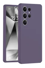 Newface Samsung Galaxy S25 Ultra Kılıf Nano içi Kadife Silikon - Mor