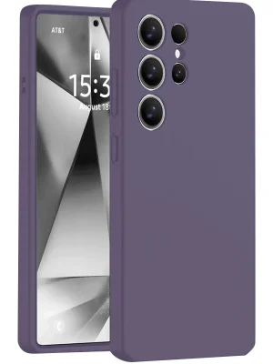 Newface Samsung Galaxy S25 Ultra Kılıf Nano içi Kadife Silikon - Mor