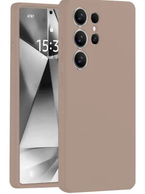 Newface Samsung Galaxy S25 Ultra Kılıf Nano içi Kadife Silikon - Pudra