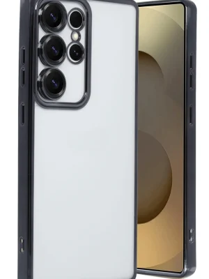 Newface Samsung Galaxy S25 Ultra Kılıf Razer Lensli Silikon - Siyah