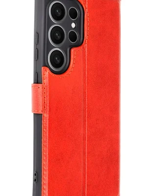 Newface Samsung Galaxy S25 Ultra Kılıf Trend S Plus Kapaklı Kılıf - Kırmızı