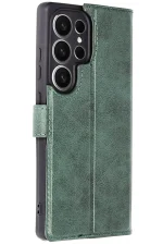 Newface Samsung Galaxy S25 Ultra Kılıf Trend S Plus Kapaklı Kılıf - Yeşil