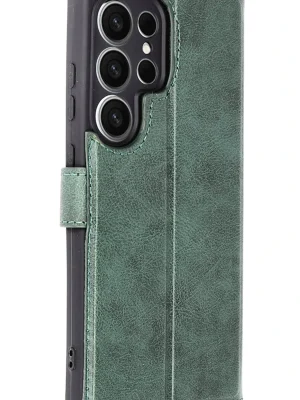 Newface Samsung Galaxy S25 Ultra Kılıf Trend S Plus Kapaklı Kılıf - Yeşil