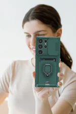 Newface Samsung Galaxy S25 Ultra Kılıf Zuma Kartvizitli Yüzüklü Silikon - Pembe - Görsel 3