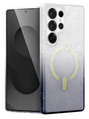 Newface Samsung Galaxy S25 Ultra Pummel Shiny Magsafe Kapak - Siyah