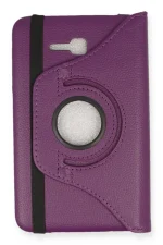 Newface Samsung Galaxy T110 / T113 Tab 3 Lite 7 Kılıf 360 Tablet Deri Kılıf - Mürdüm - Görsel 2