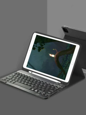 Newface Samsung Galaxy T220 Tab A7 Lite Kılıf KC01 Smart Klavyeli Tablet Kılıfı - Siyah