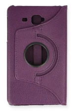 Newface Samsung Galaxy T280 Tab A 7 Kılıf 360 Tablet Deri Kılıf - Mürdüm - Görsel 2