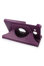 Newface Samsung Galaxy T280 Tab A 7 Kılıf 360 Tablet Deri Kılıf - Mürdüm