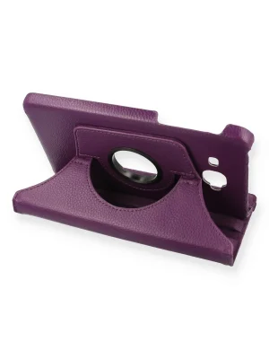 Newface Samsung Galaxy T280 Tab A 7 Kılıf 360 Tablet Deri Kılıf - Mürdüm