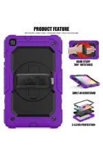Newface Samsung Galaxy T290 Tab A 8 Kılıf Pars Tablet Kapak - Mor - Görsel 3