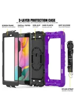 Newface Samsung Galaxy T290 Tab A 8 Kılıf Pars Tablet Kapak - Mor - Görsel 4