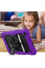 Newface Samsung Galaxy T290 Tab A 8 Kılıf Pars Tablet Kapak - Mor - Görsel 6