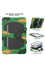 Newface Samsung Galaxy T500 Tab A7 10.4 Kılıf Griffin Tablet Kapak - Kamuflaj - Görsel 4