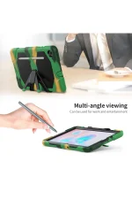 Newface Samsung Galaxy T500 Tab A7 10.4 Kılıf Griffin Tablet Kapak - Kamuflaj - Görsel 8