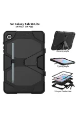 Newface Samsung Galaxy T500 Tab A7 10.4 Kılıf Griffin Tablet Kapak - Siyah - Görsel 4