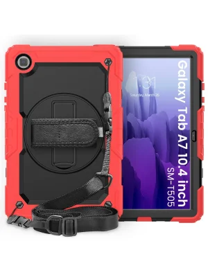 Newface Samsung Galaxy T500 Tab A7 10.4 Kılıf Pars Tablet Kapak - Kırmızı