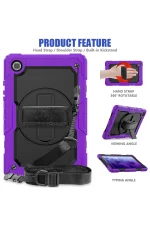 Newface Samsung Galaxy T500 Tab A7 10.4 Kılıf Pars Tablet Kapak - Mor - Görsel 3