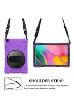 Newface Samsung Galaxy T510 Tab A 10.1 Kılıf Amazing Tablet Kapak - Mor - Görsel 3