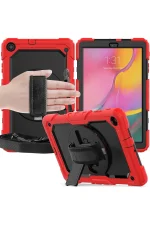 Newface Samsung Galaxy T510 Tab A 10.1 Kılıf Pars Tablet Kapak - Kırmızı - Görsel 4