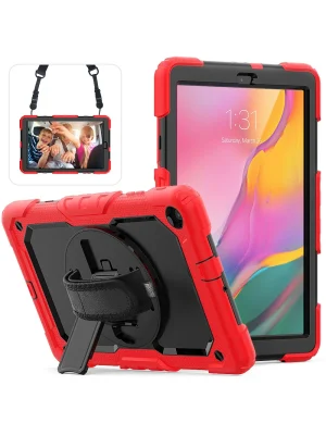 Newface Samsung Galaxy T510 Tab A 10.1 Kılıf Pars Tablet Kapak - Kırmızı