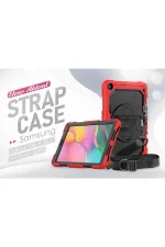 Newface Samsung Galaxy T510 Tab A 10.1 Kılıf Pars Tablet Kapak - Kırmızı - Görsel 7