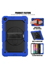 Newface Samsung Galaxy T510 Tab A 10.1 Kılıf Pars Tablet Kapak - Mavi - Görsel 5