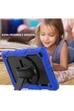 Newface Samsung Galaxy T510 Tab A 10.1 Kılıf Pars Tablet Kapak - Mavi - Görsel 6